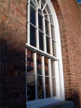 Double glazed sash windows fitted to the original period box - click here for more information about sash window replacement services